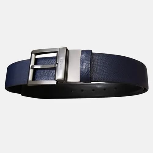 Prada 2019 Mens Saffiano Business Reversible Leath… - 1