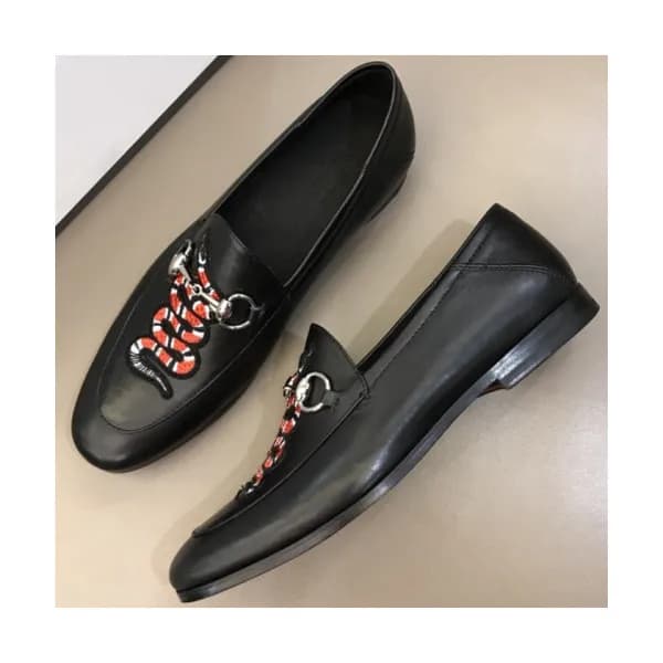 GUCCI 2018 MENS SNAKE LEATHER LOAFER - 구찌 남성 스네이크… - 1