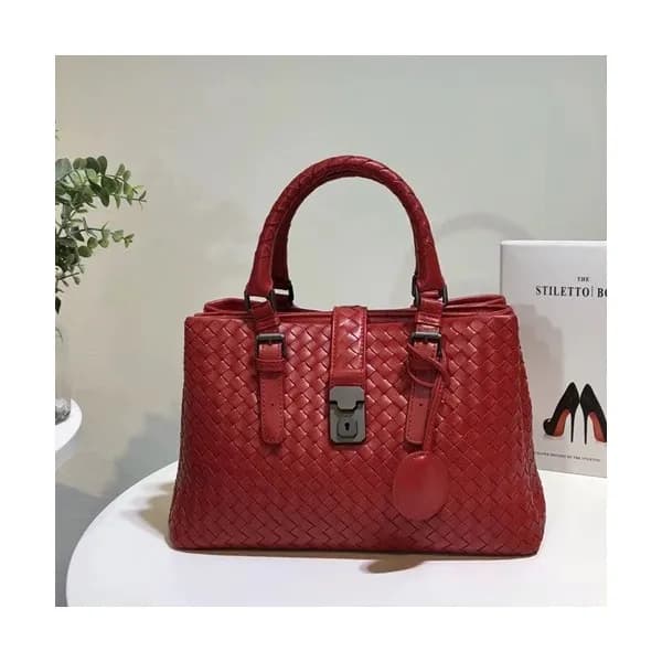 Bottega Veneta Leather Black Roma Medium Tote Shou… - 1