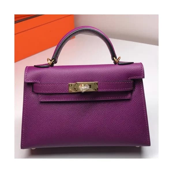 Hermes Mini Kelly 2 Leather Tote Shoulder Bag , - … - 1