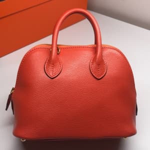 Hermes Mini Bolide Goat Skin Leather Tote Bag ,18c… - 1