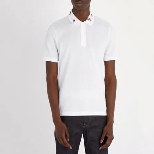 Gucci 2019 Mens Polo Embroidery Cotton Short Sleev… - 1