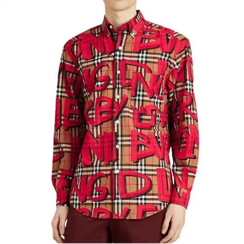 Burberry 2019 Mens Graffit Vantage Check Cotton Ts… - 1