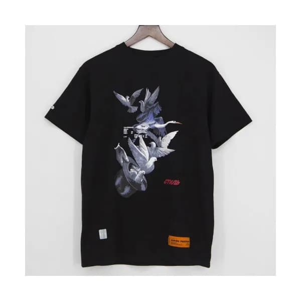 Heron Preston 2019 Mens Printing Cotton Crew neck … - 1
