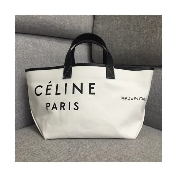 Celine Canvas Tote Shoulder Shopper Bag,30CM - 셀린느… - 1