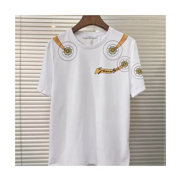 Givenchy 2019 Mens Printing Crew-neck Cotton Short… - 1