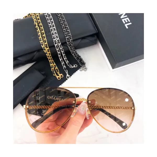 Chanel 2019 Mm/Wm Trendy Logo Metal Frame Sunglass… - 1