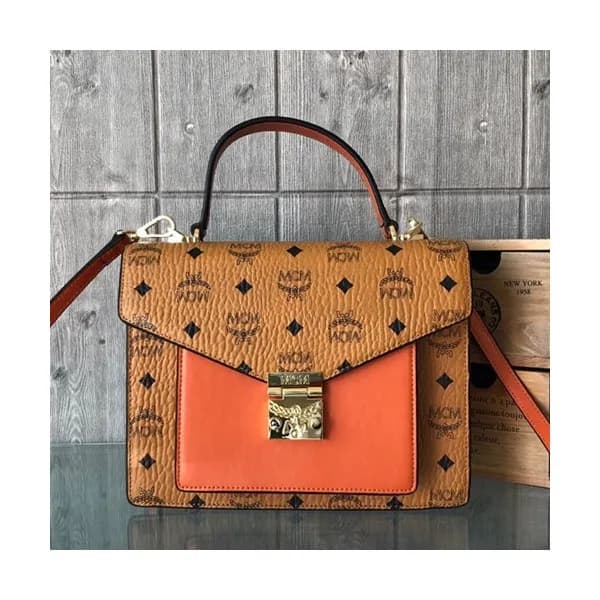 MCM 2019 Patricia Visetos Tote Shoulder Bag,27.5cm… - 1