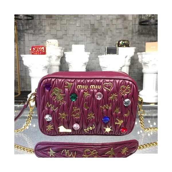 MiuMiu 2019 Matelasse Chain Shoulder Cross Bag,2… - 1