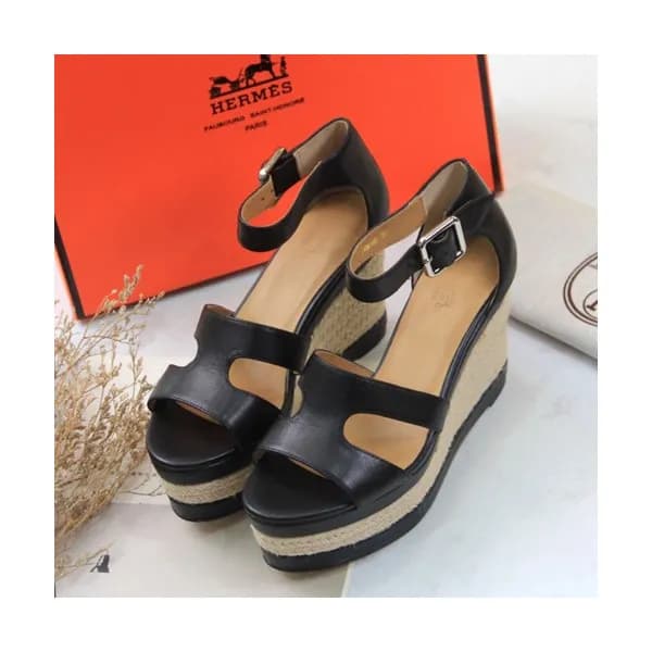 Hermes 2019 Ladies Leather Wedge Sandal - 에르메스 201… - 1