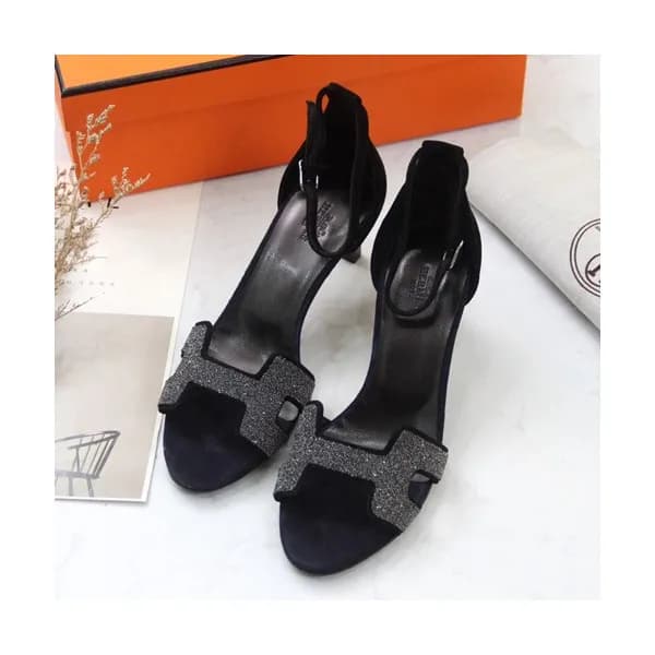 Hermes 2019 Ladies Suede High Heel Sandal - 에르메스 2… - 1
