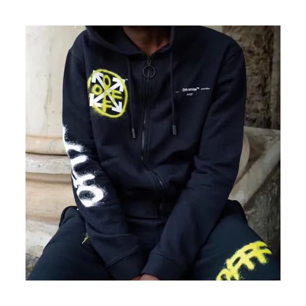 Off-white 2019 Mm/Wm Logo Cotton Oversize HoodT - … - 1