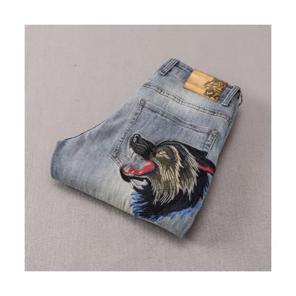Gucci 2019 Mens Logo Wolf Denim Pants - 구찌 2019 남성… - 1