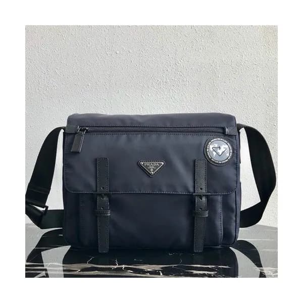 Prada 2019 Nylon & Leather Messenger Shoulder Bag,… - 1