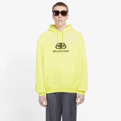 Balenciaga 2019 Mm/Wm Logo Oversize Cotton Hood Te… - 1