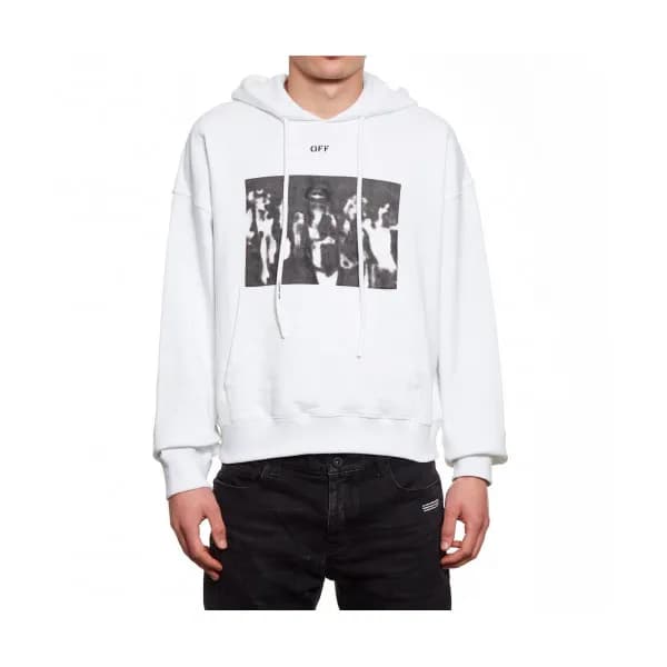 Off-white 2019 Mm/Wm Logo Cotton Oversize HoodT - … - 1