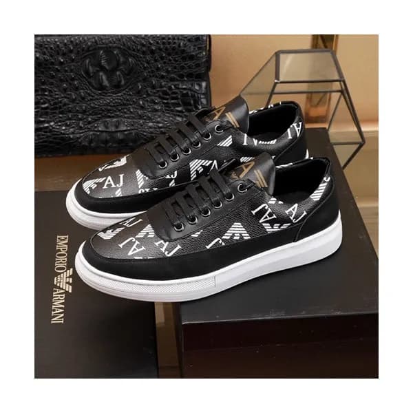 Armani 2020 Mens Leather Sneakers - 알마니 2020 남성용 … - 1