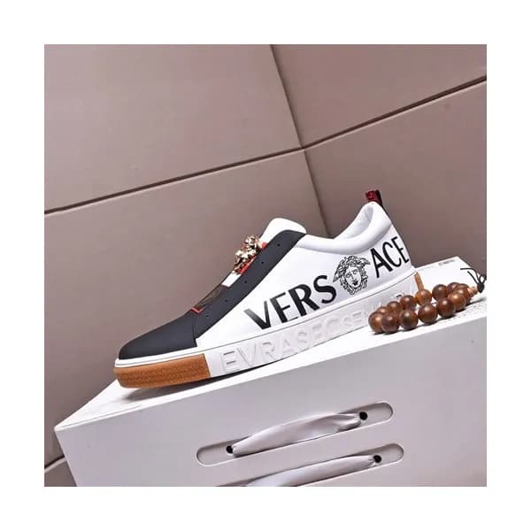 Versace 2020 Mens Leather Sneakers - 베르사체 2020 남성용… - 1