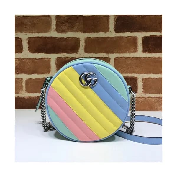 Gucci 2020 GG Marmont Mini Round Women Shoulder Ba… - 1