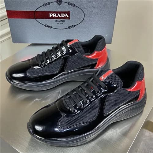 Prada 2021 Men's Leather Sneakers - 프라다 2021 남… - 1