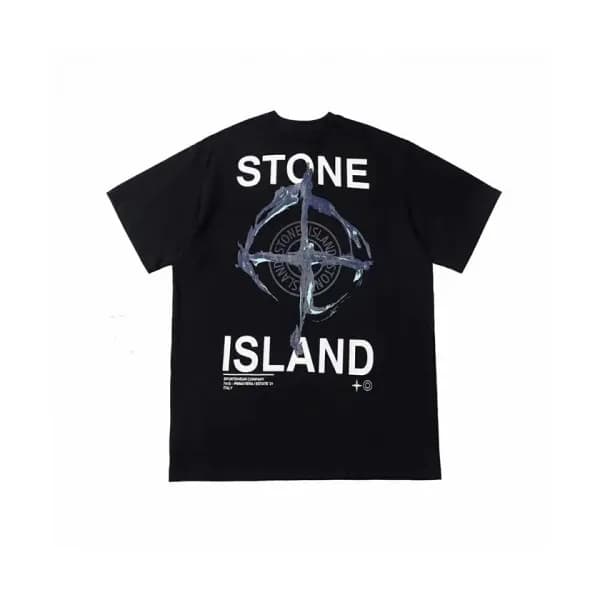 Stone Island 2021 Mens Crew-neck Cotton Short Slee… - 1