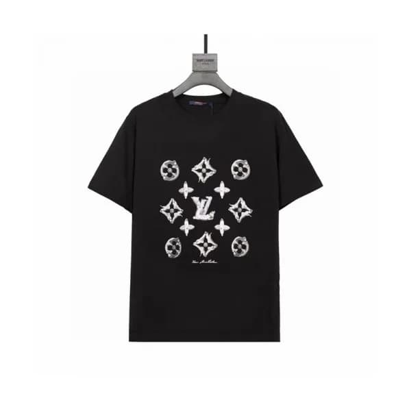 Louis vuitton Mm/Wm Logo Short Sleeved Tshirts Bl… - 1