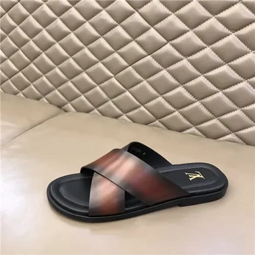 Louis Vuitton 2021 Men's Leather Slipper,LOUS2… - 1