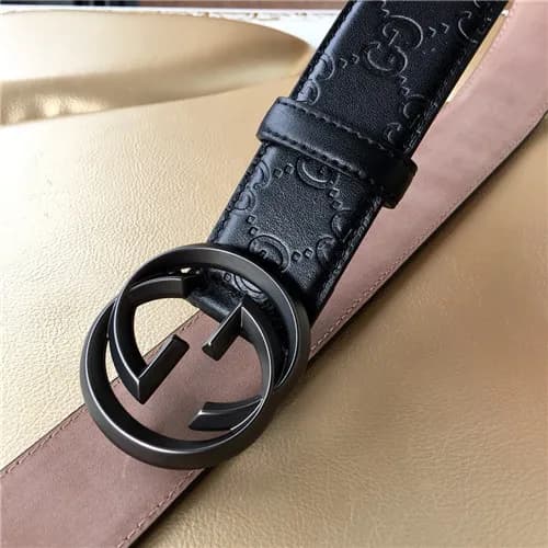 Gucci 2021 Men's Leather Belt,3.8cm,GUBT0203 -… - 1