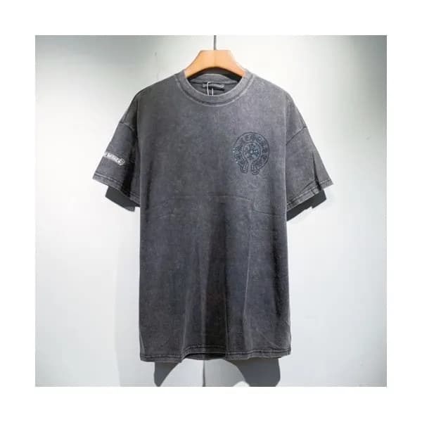 Chrome hearts Mens Logo Casual Short Sleeved Tshi… - 1