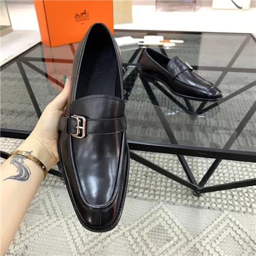 Hermes 2021 Men's Leather Oxford Shoes,HERS053… - 1