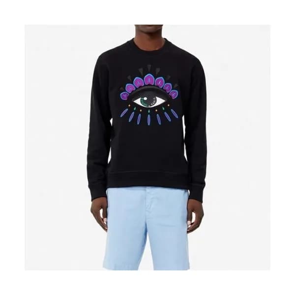 Kenzo Mm/Wm Signature Tiger Cotton Tshirts Black … - 1