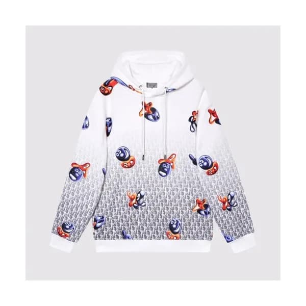 Dior Mm/Wm Logo Casual Cotton Hoodie White - 디올 … - 1