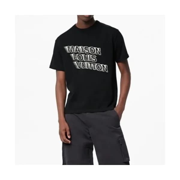 Louis vuitton Mm/Wm Logo Short Sleeved Tshirts Bl… - 1