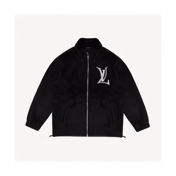 Louis vuitton Mens Logo Leather Jackets Black - 루… - 1