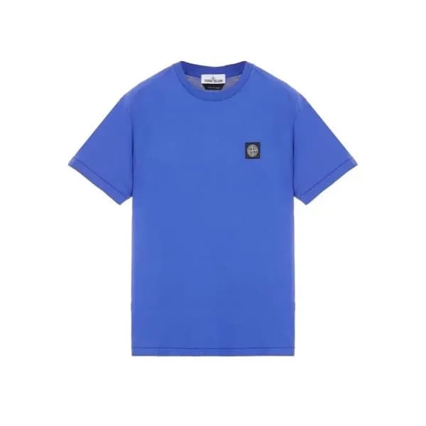 스톤아일랜드 남성 블루 크루넥 반팔티 - Mens Blue Tshirts - sto0460… - 1