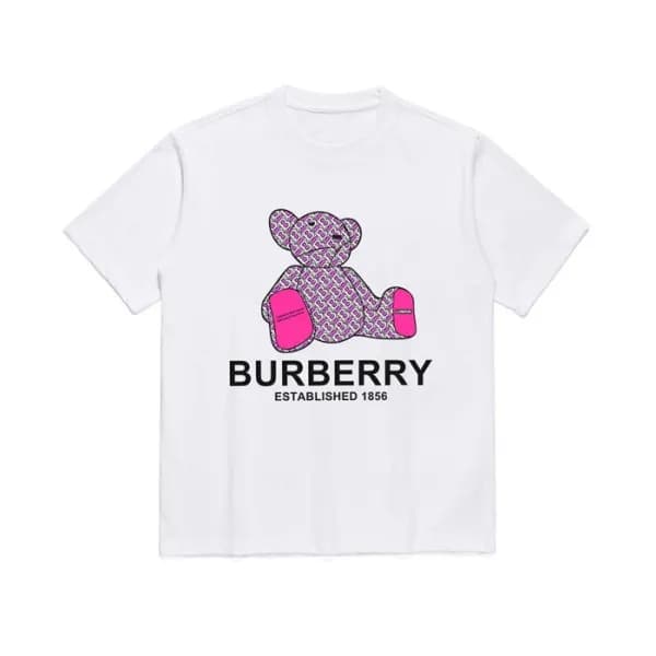 버버리 남성 화이트 크루넥 반팔티 - Mens White Tshirts - Bur04292… - 1