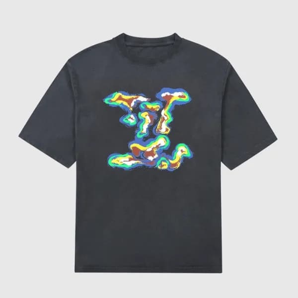 루이비통 남성 블랙 크루넥 반팔티 - Mens Black Tshirts - lou0433… - 1