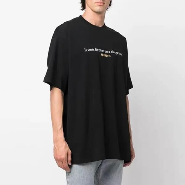 베트멍 남/녀 트렌디 블랙 반팔티 - Unisex Black Tshirts - vet029… - 1