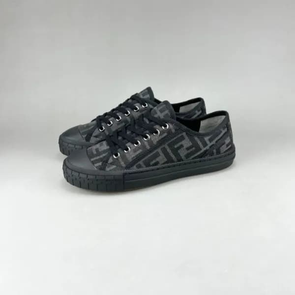 펜디 남/녀 Domino 블랙 스니커즈 - Unisex Black Sneakers - fe… - 1