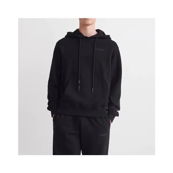 오프화이트 남성 캐쥬얼 블랙 후드티 - Mens Black Hoodie - off0841x - 1