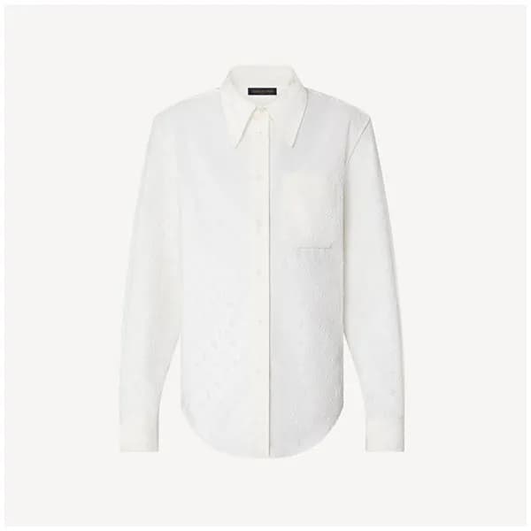 루이비통 남성 이니셜 화이트 셔츠 - Mens White Tshirts - lou05195… - 1