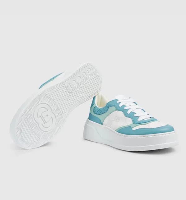 구찌 남/녀 클래식 블루 스니커즈- Gucci Unisex Blue Sneakers - g… - 1