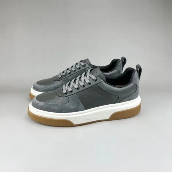 페라가모 남성 그레이 스니커즈 - Ferragamo Mens Gray Sneakers - … - 1