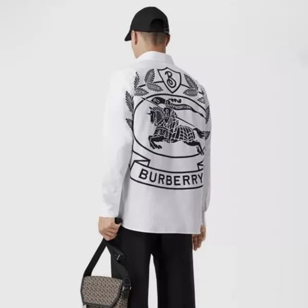 버버리 남성 베이직 화이트 셔츠 - Burberry Mens White Tshirts - …
