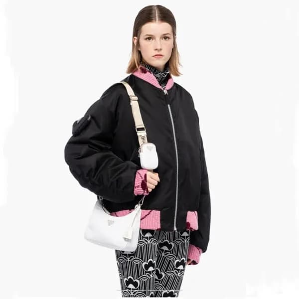 프라다 여성 화이트 호보백 - Prada Womens White Hobo Bag - pr2… - 1