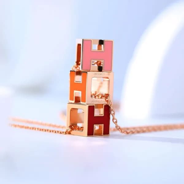 에르메스 여성 오렌지 목걸이 - Hermes Womens Orange Necklace - … - 1