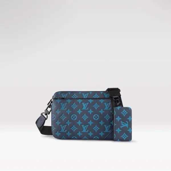 루이비통 남성 블루 메신저백 - Louis vuitton Mens Blue Cross Ba… - 1