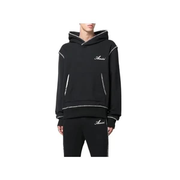 아미리 남성 블랙 후드티 - Amiri Mens Black Hoodie - amr129x - 1