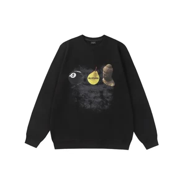 발렌시아가 남성 블랙 맨투맨 - Balenciaga Mens Black Tshirts - … - 1