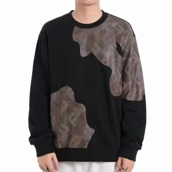 펜디 남성 캐쥬얼 블랙 맨투맨 - Fendi Mens Black Tshirts - fe54… - 1